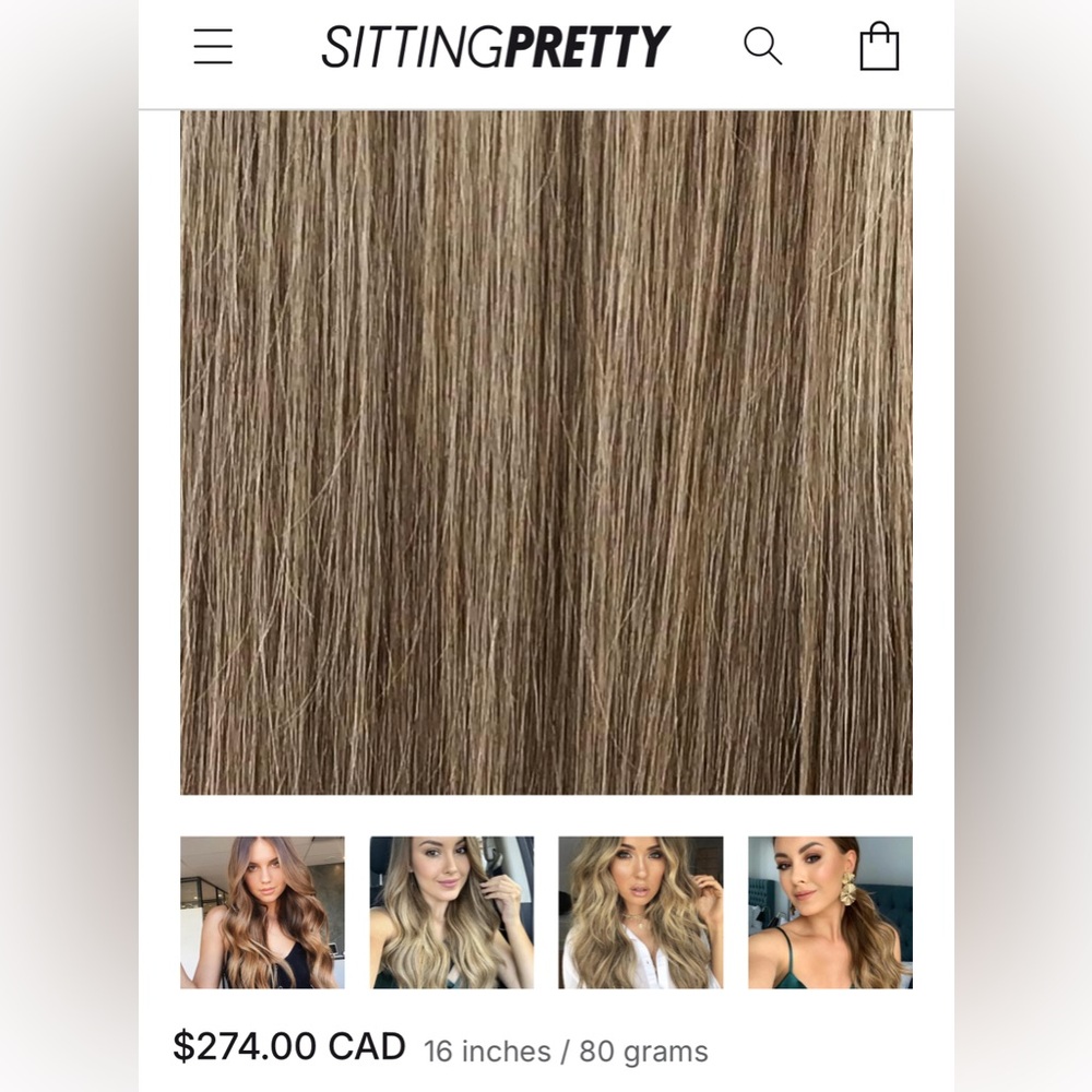 Sitting Pretty Halo Hair Extensions - Dark Blonde + Light Brown #10/16